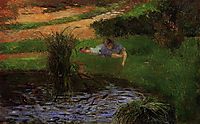Pond with Ducks (Girl Amusing Herself), 1881, gauguin