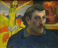 Portrait of the Artist with the Yellow Christ, 1889, gauguin