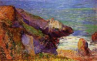 Rocks on the breton coast, 1888, gauguin