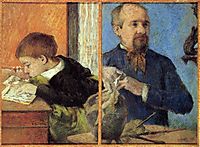 The sculptor Aubé and his son, 1882, gauguin