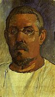 Self portrait with spectacles, 1903, gauguin