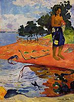 She goes down to the fresh water (Haere Pape), 1892, gauguin