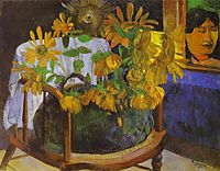 Still Life with Sunflowers on an armchair, gauguin