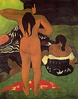 Tahitian women on the beach, 1892, gauguin