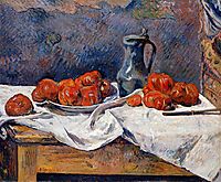 Tomatoes and a pewter tankard on a table, 1883, gauguin