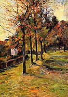 Tree linen road, Rouen, 1885, gauguin