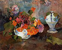 The vase of nasturtiums, 1886, gauguin