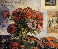 The vase of peonies, 1884, gauguin