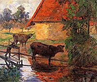 Watering place, 1885, gauguin