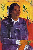 Woman with a flower, 1891, gauguin