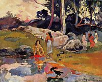Women at the banks of river, 1892, gauguin