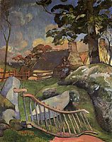 The Wooden Gate (The Pig Keeper), 1889, gauguin