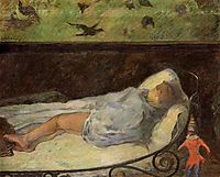 Young Girl Dreaming (Study of a Child Asleep), 1881, gauguin