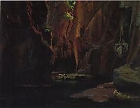 Gorge in the mountains of Carrara, ge