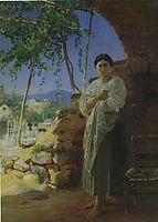 Mother at the funeral of her child, ge