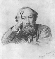 Portrait of Russian baritone opera singer Gennady Kondratiev, 1863, ge