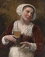 A Young Woman With A Wineglass, gebhardt