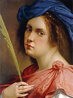 Self-portrait as a Female Martyr, 1615, gentileschi