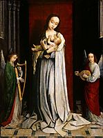 Madonna and Child with Two Music Making Angels, 1498, gerarddavid