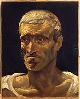 Head of a Shipwrecked Man (study for the Raft of Medusa), 1819, gericault