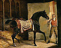 Horse leaving a Stable , gericault
