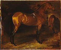 Spanish horse in a stable, gericault