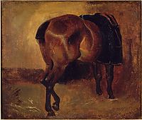 Study for Bay horse seen from behind, gericault
