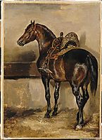 Turkish horse in a stable, gericault