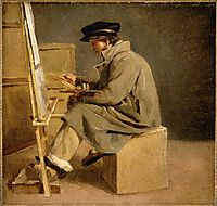Young painter at his easel, gericault