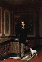 The Duc de La Rochefoucauld-Doudeauville with his Terrier, 18, gerome