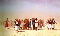 Egyptian Recruits Crossing the Desert, 1857, gerome