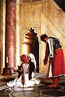 Greek youths who are being converted to Islam - Young Greeks at the Mosque, gerome