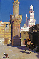 A Hot Day in Cairo, In front of the Mosque, 18, gerome