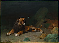 Lion Snapping at a Butterfly, 1889, gerome