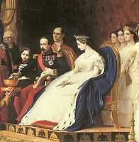 Napoleon III, Eugenie and their Son for Adoption Siamese Ambassadors (detail), gerome