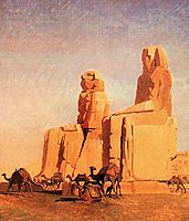 Thebes Colosseums, Memnon and Sesostris (study), 1856, gerome