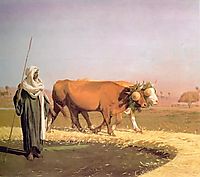 Treading out the Grain in Egypt, 1859, gerome