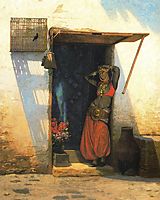 Womanof Cairo at Her Door, gerome