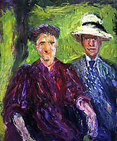 Double Portrait (green background), 1908, gerstl