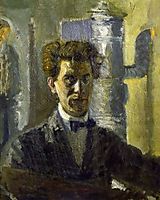 Self-Portrait in Front of the Stove, 1907, gerstl