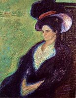 Woman with Feathered Hat, 1907, gerstl