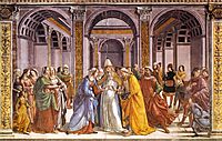 Marriage of Mary, 1490, ghirlandaio
