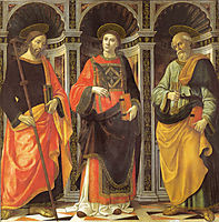 St. Stephen, St. Jacobo, St. Peter, ghirlandaio