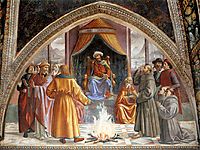 The Trial by Fire, St. Francis before the Sultan of Egypt, ghirlandaio