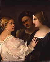 Two women and a man ( Trio) , giorgione
