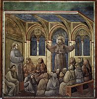The Apparition at the Chapter House at Arles, 1300, giotto