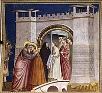 The Meeting at the Golden Gate, giotto