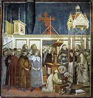 St. Francis of Assisi Preparing the Christmas Crib at Grecchio, 1300, giotto