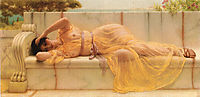 Girl in yellow Drapery, 1901, godward