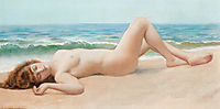 Nu Sur La Plage or Nude on the Beach, 1922, godward